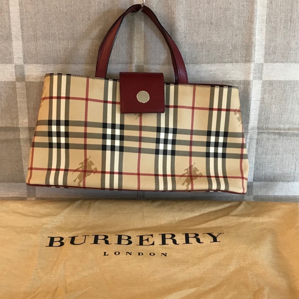 Burberry Vintage Check Leather Small Handbag